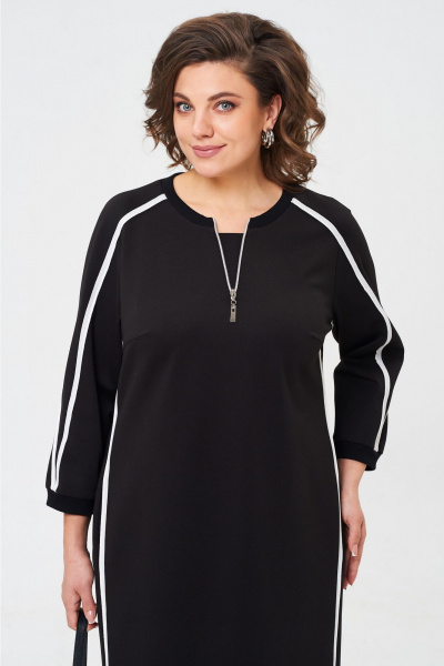 Платье из трикотажа с кантами и фигурным вырезом, на каждый день Aira Style 24411 - фото 9