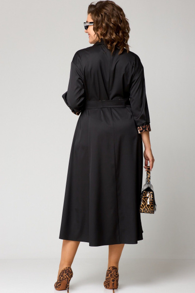 Платье с анималистичным принтом и асимметричным вырезом EVA GRANT 7325А принт_леопард - фото 10