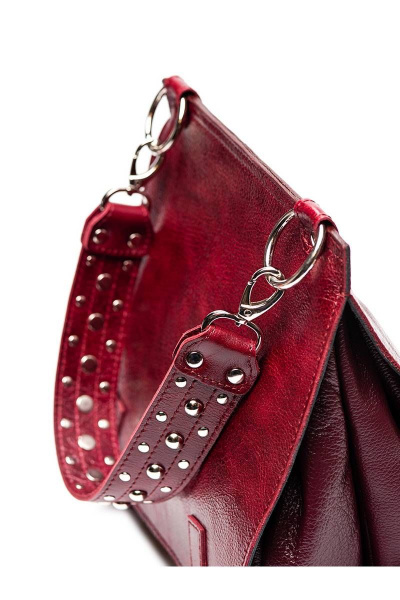 Зеленая кожаная сумка из двух отделений с ремнем Igermann 16С744 КВ6 - фото 8