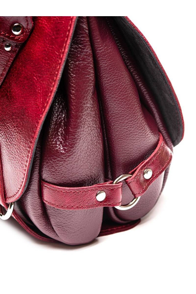 Зеленая кожаная сумка из двух отделений с ремнем Igermann 16С744 КВ6 - фото 7