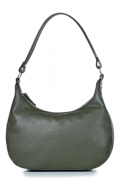 Маленькая кожаная сумка с декоративным тиснением и ручкой Galanteya 20623.23с973к45 оливковый - фото 2