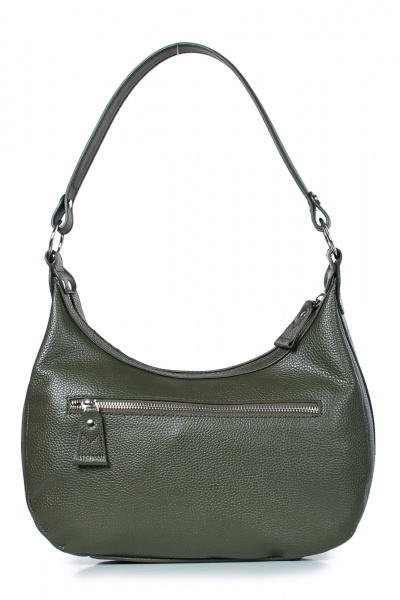 Маленькая кожаная сумка с декоративным тиснением и ручкой Galanteya 20623.23с973к45 оливковый - фото 3