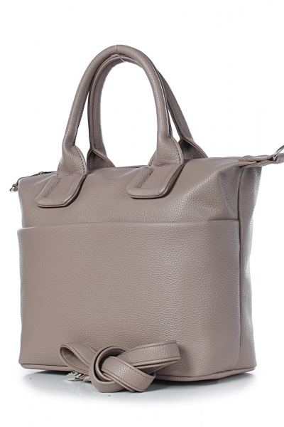 Сумка на одно отделение из экокожи с ручками и карманом Galanteya 31822.23с1115к45 кофейный - фото 1