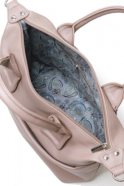 Сумка на одно отделение из экокожи с ручками и карманом Galanteya 31822.23с1115к45 кофейный - фото 5