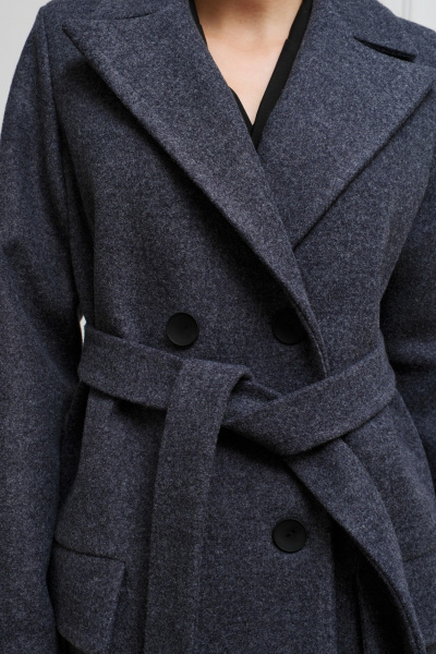 Зимнее пальто прямого кроя с утеплителем и двубортной застежкой Skipper Design 117 серый+утеплитель - фото 3