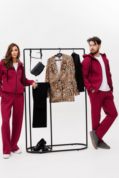 Трикотажный костюм с джемпером и брюками с резинкой и шнуром GO m3085/12-01.176-182 - фото 4