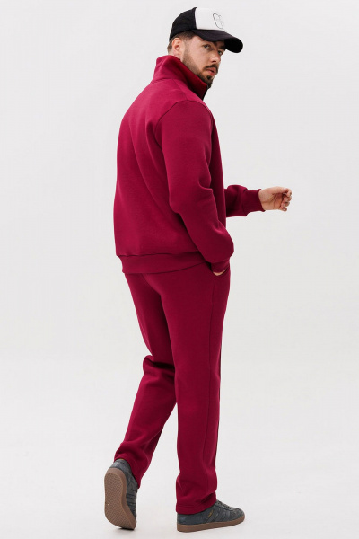 красный спортивный костюм из хлопка и трикотажа с вышивкой GO m3087/12-01.176-182 - фото 2