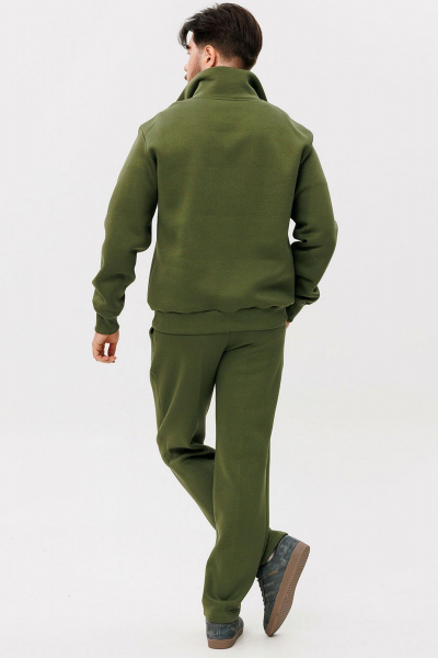 зеленый спортивный костюм из хлопка и трикотажа с вышивкой GO m3087/28-02.176-182 - фото 2