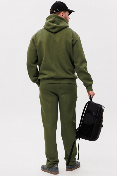 Зеленый комплект брюки и худи из трикотажа GO m3090/28-02.176-182 - фото 3