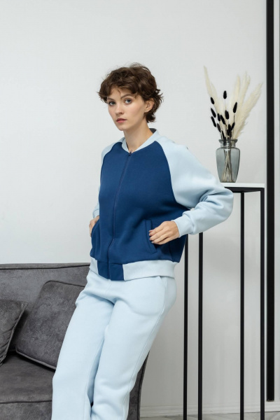 Брюки, бомбер Twok 300805 индиго/эверест - фото 4