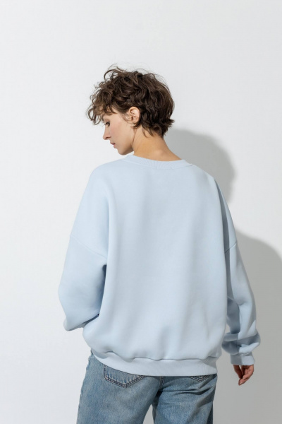 Свитшот спортивный из футера с начесом для повседневного стиля Twok 300811 эверест - фото 2