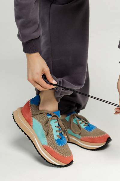 Серый костюм из футера с велюром, свитшот и брюки на манжете Twok 400816 графит - фото 10