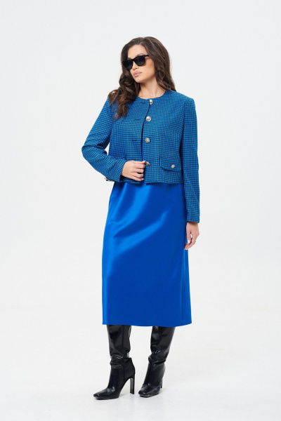 Жакет из костюмной ткани с прорезными клапанами и пуговицами Takka Plus 24-244 - фото 12