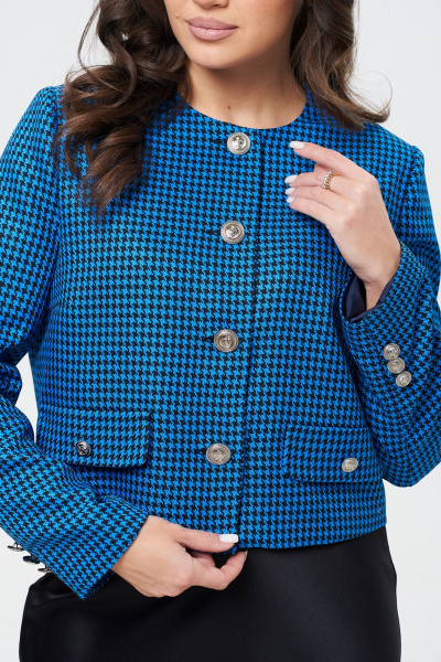 Жакет из костюмной ткани с прорезными клапанами и пуговицами Takka Plus 24-244 - фото 6