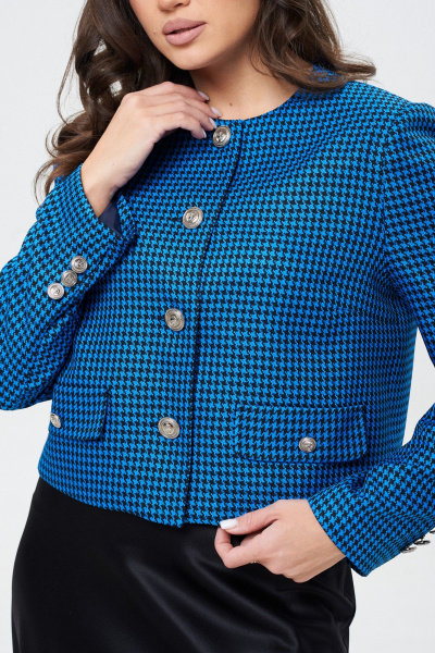 Жакет из костюмной ткани с прорезными клапанами и пуговицами Takka Plus 24-244 - фото 5