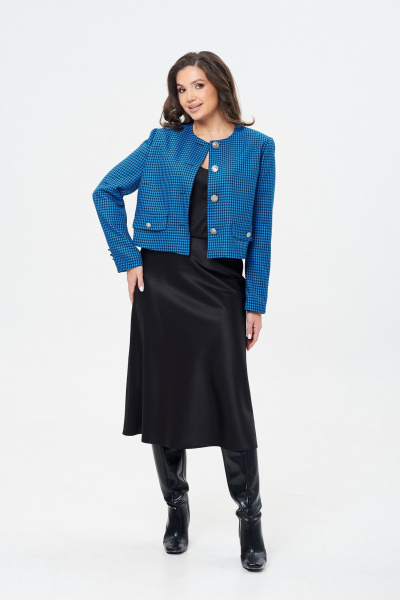 Жакет из костюмной ткани с прорезными клапанами и пуговицами Takka Plus 24-244 - фото 2