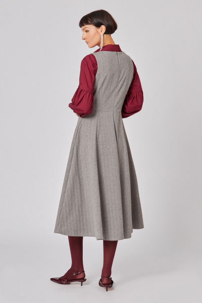 Классический сарафан из текстиля с V-образным вырезом Rivoli 7171 - фото 2