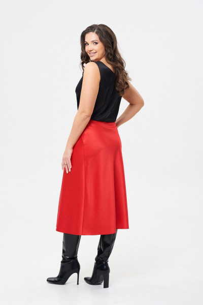 Юбка сатиновая расклешенная по косой с застежкой Takka Plus 24-236/1 - фото 15