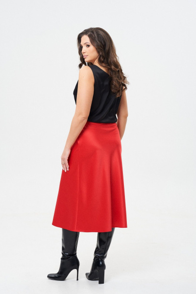 Юбка сатиновая расклешенная по косой с застежкой Takka Plus 24-236/1 - фото 14