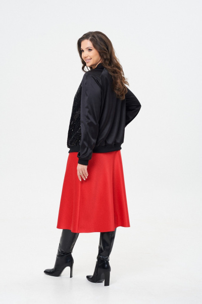 Юбка сатиновая расклешенная по косой с застежкой Takka Plus 24-236/1 - фото 8