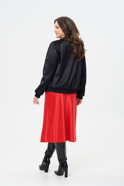Юбка сатиновая расклешенная по косой с застежкой Takka Plus 24-236/1 - фото 7