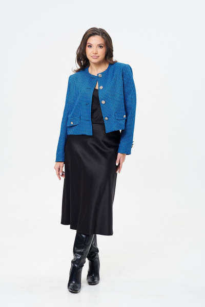 Юбка сатиновая расклешенная по косой с застежкой Takka Plus 24-236/3 - фото 2