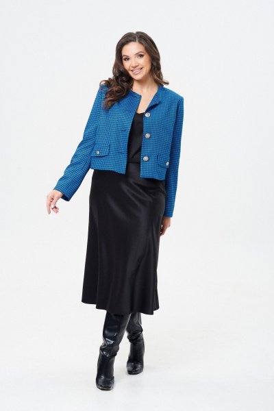 Юбка сатиновая расклешенная по косой с застежкой Takka Plus 24-236/3 - фото 1