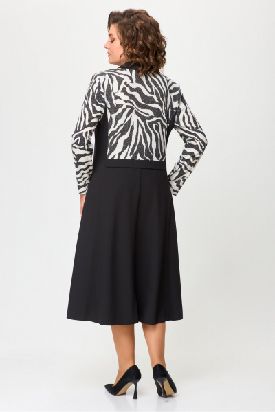 Платье с цветными вставками из трикотажа и текстиля DaLi 5720 - фото 2