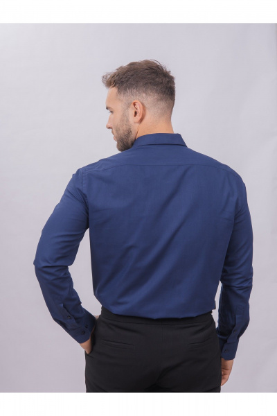Деловая рубашка из хлопка с классическим воротником Nadex 01-088611/201-24 темно-синий_мини-оксфорд - фото 9