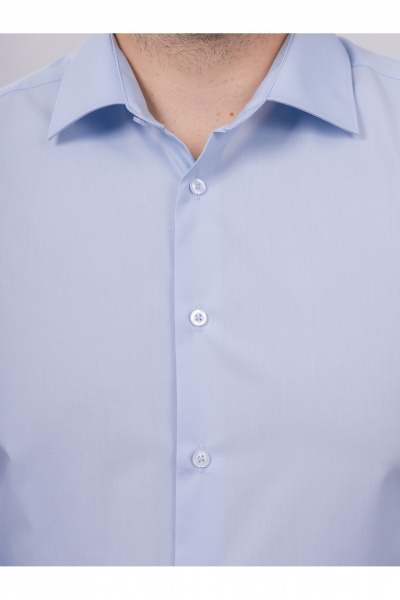 Голубая классическая рубашка из хлопка с длинным рукавом Nadex 01-094811/204-24 светло-голубой - фото 9
