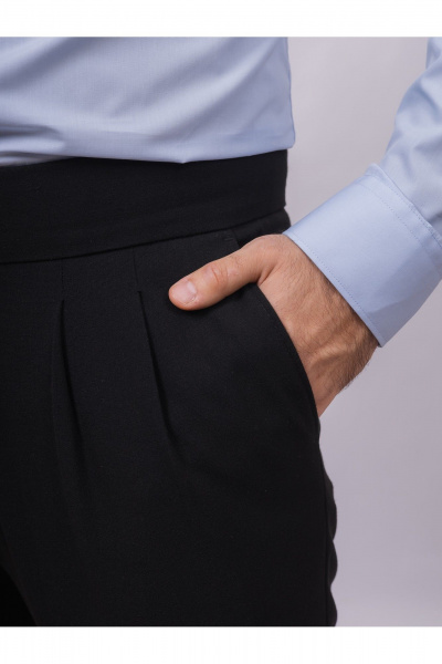 Голубая классическая рубашка из хлопка с длинным рукавом Nadex 01-094811/204-24 светло-голубой - фото 6