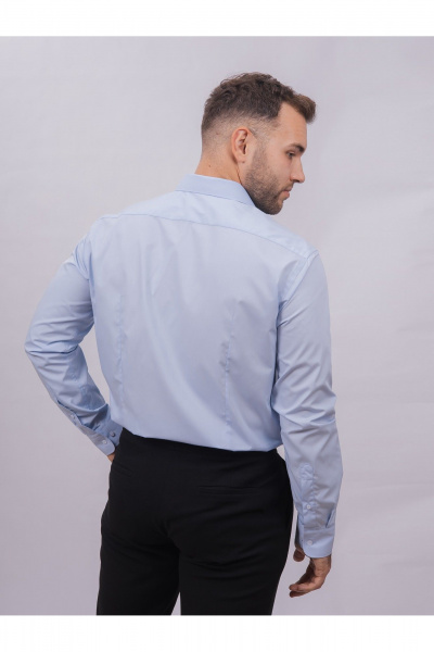 Голубая классическая рубашка из хлопка с длинным рукавом Nadex 01-094811/204-24 светло-голубой - фото 2
