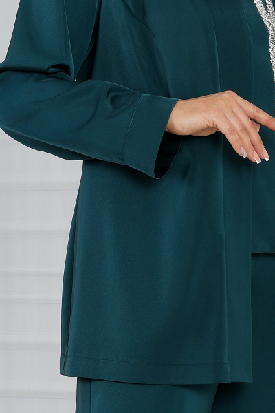Блуза, брюки, кардиган Ninele 6033 изумруд - фото 12