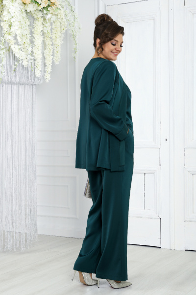 Блуза, брюки, кардиган Ninele 6033 изумруд - фото 16