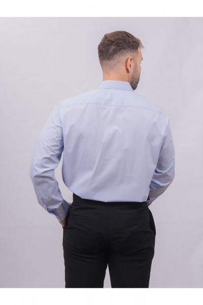Голубая деловая рубашка из хлопка с длинным рукавом Nadex 01-094912/204-24 голубая_звезда - фото 2