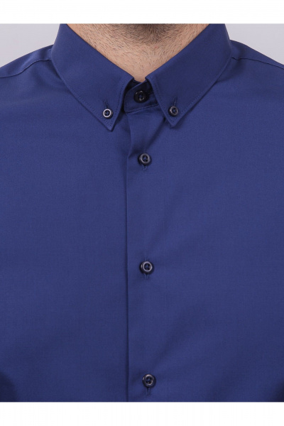 Рубашка из хлопка с длинным рукавом для делового образа Nadex 01-097112/204-24 темный_василек - фото 7