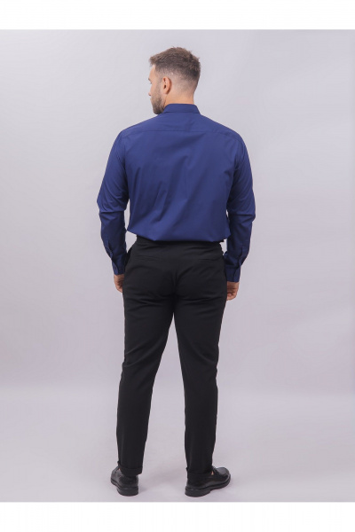 Рубашка из хлопка с длинным рукавом для делового образа Nadex 01-097112/204-24 темный_василек - фото 2