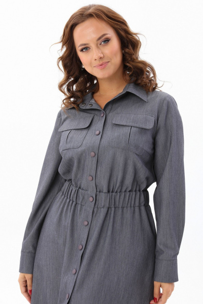 Платье рубашечного типа с воротником и расклешенной юбкой Angelina & Сompany 1171 - фото 9