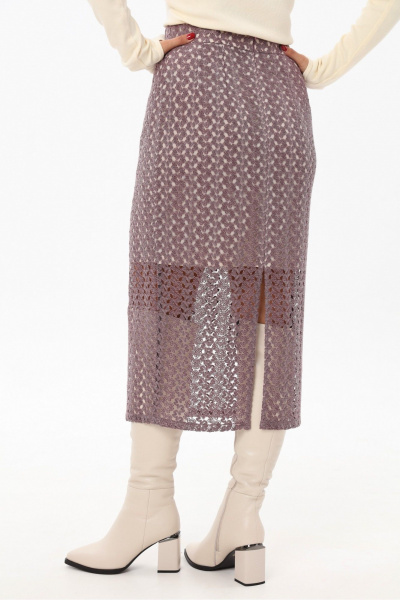 Юбка из кружевной ткани с высокой талией и разрезом Angelina & Сompany 1172 - фото 7