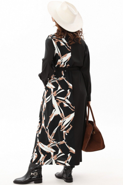 Платье макси с асимметричным вырезом и воланом Angelina & Сompany 1174 - фото 6