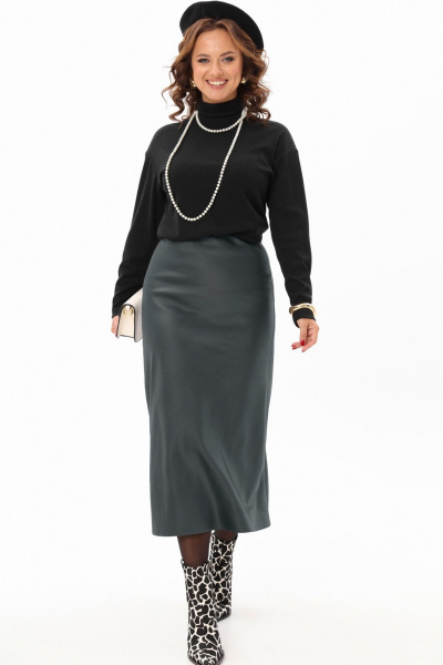 Юбка из атласной ткани с высокой талией и длиной 86 см Angelina & Сo 1175 - фото 5