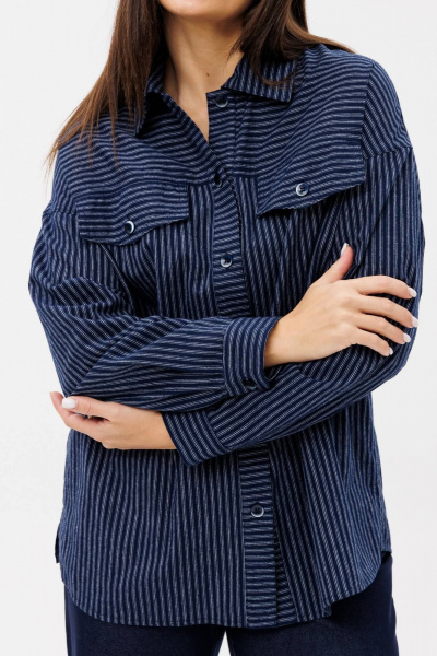 Брюки, рубашка Ma Сherie 3103 темно-синий - фото 6