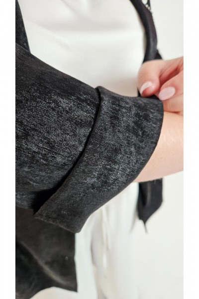 Комплект брюк, жакет и блуза нарядный из текстиля демисезон Deesses 3147 - фото 11