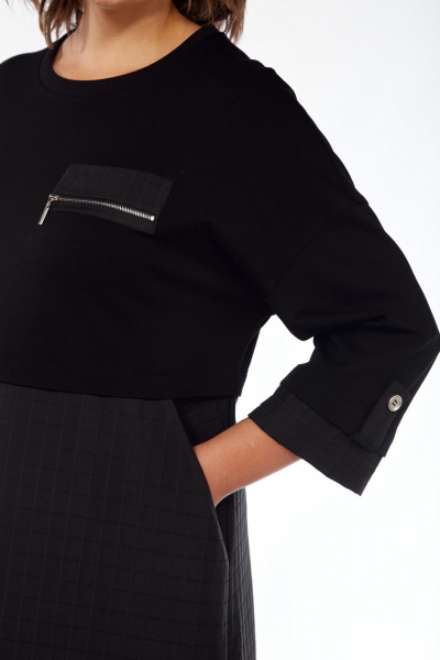 Комбинированное платье с декором и карманами стиль на каждый день Jurimex 3238 - фото 4