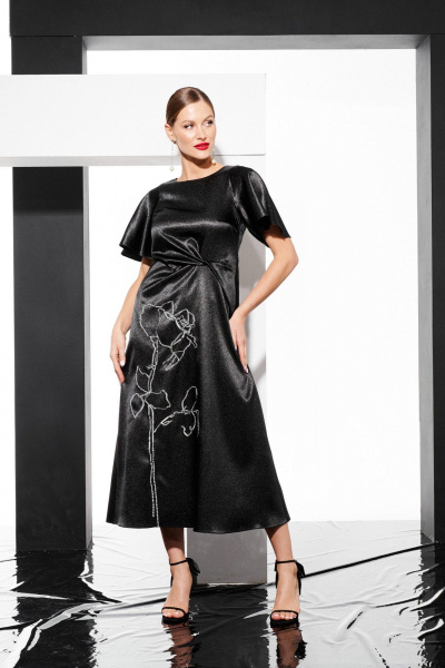 Платье ELLETTO 1056 черный - фото 8