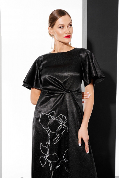 Платье ELLETTO 1056 черный - фото 6