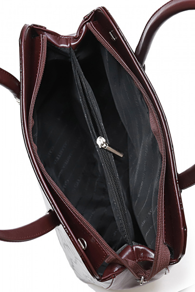 Стильная сумка из экокожи, на каждый день, красный цвет Galanteya 21224.24с812к45 бордо - фото 5