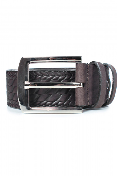 Ремень из натуральной кожи с тиснением, классика, узкий, коричневый Galanteya 5523.23с162к45 2р коричневый - фото 2