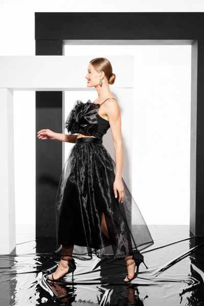 Юбка ELLETTO 2319 черный - фото 9