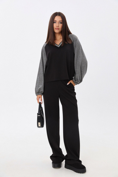 Демисезонный комплект: свободный джемпер и брюки LM К3747-2 - фото 1